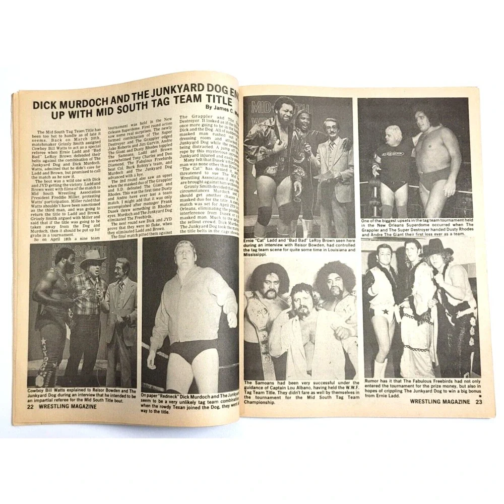 THE RING'S WRESTLING - AUG 1981 - MOOLAH / TOMMY RICH / JUNKYARD DOG / E. LADD‎